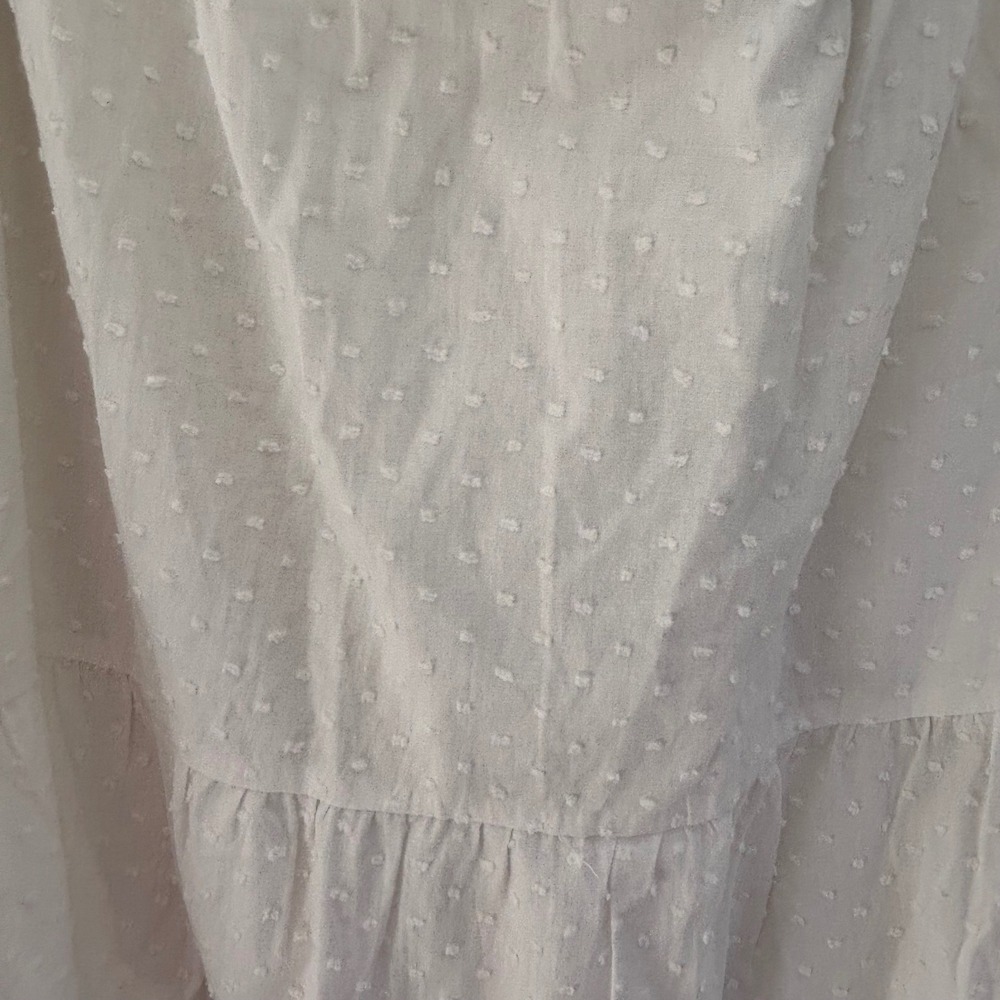 NWT ModCloth White Swiss Dot Tiered Maxi Skirt Boho Cottagecore Size XL - Picture 5 of 10